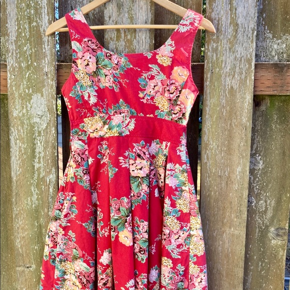 A-Line Floral Midi Dress - Picture 3 of 16